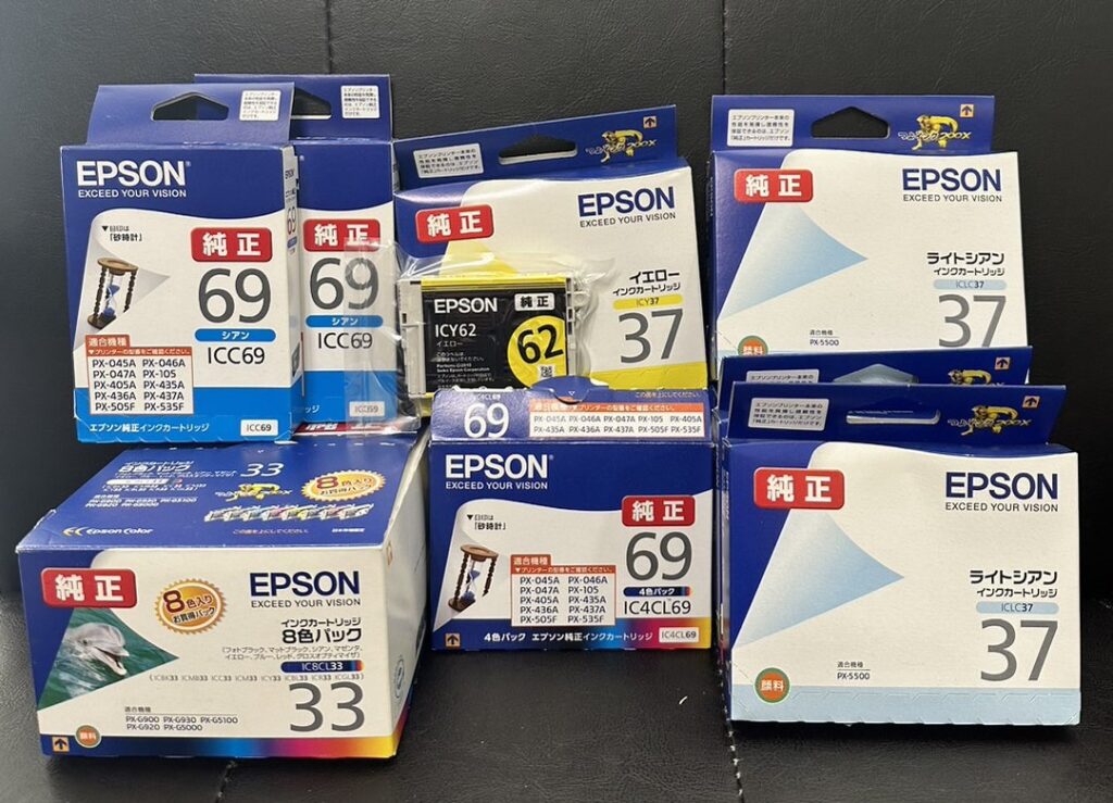 EPSON IC4CL69、ICY62など インク10点を買取させて頂きました 