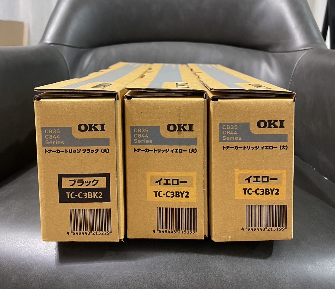 OKI TC-C3BK2、TC-C3BY2 トナー 3点を買取させて頂きました！ | トナー ・インク買取専門店マカリー！高価買取No,1を目指し真剣営業中！