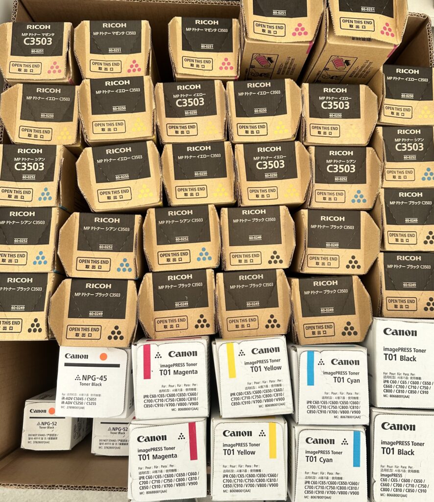 RICOH C3503/C6003、Canon T01 トナーなど 計97点を買取させて頂きまし 