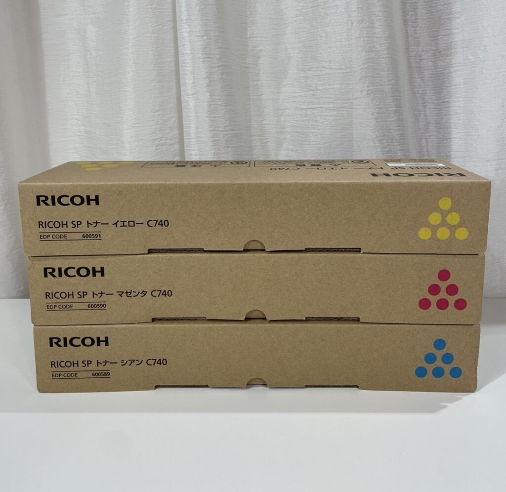 買取実績群馬県よりリコー(RICOH)純正トナー「SP C740」カラー3 OKI 