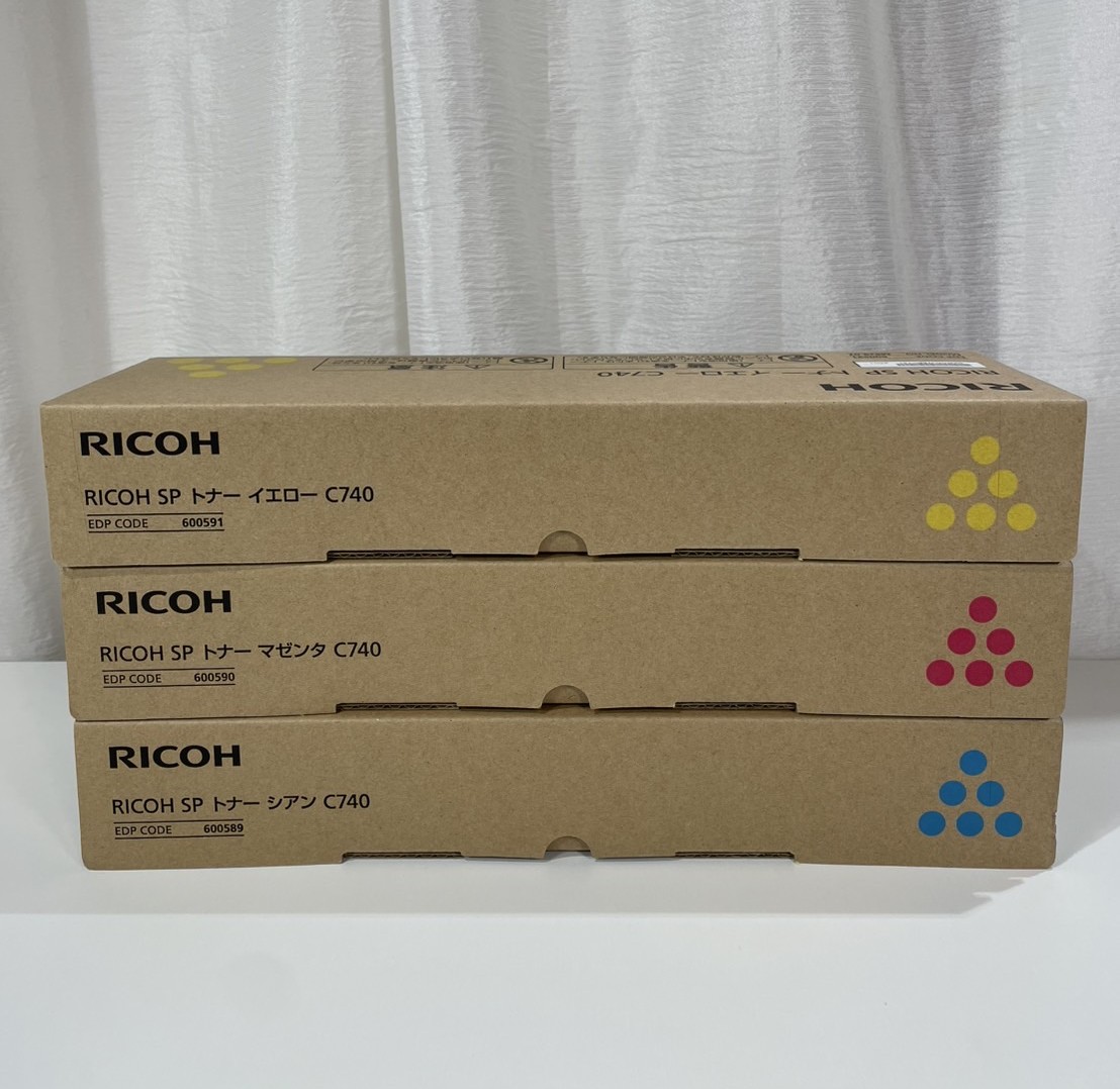 📈【買取実績】群馬県よりリコー(RICOH)純正トナー「SP C740」カラー3