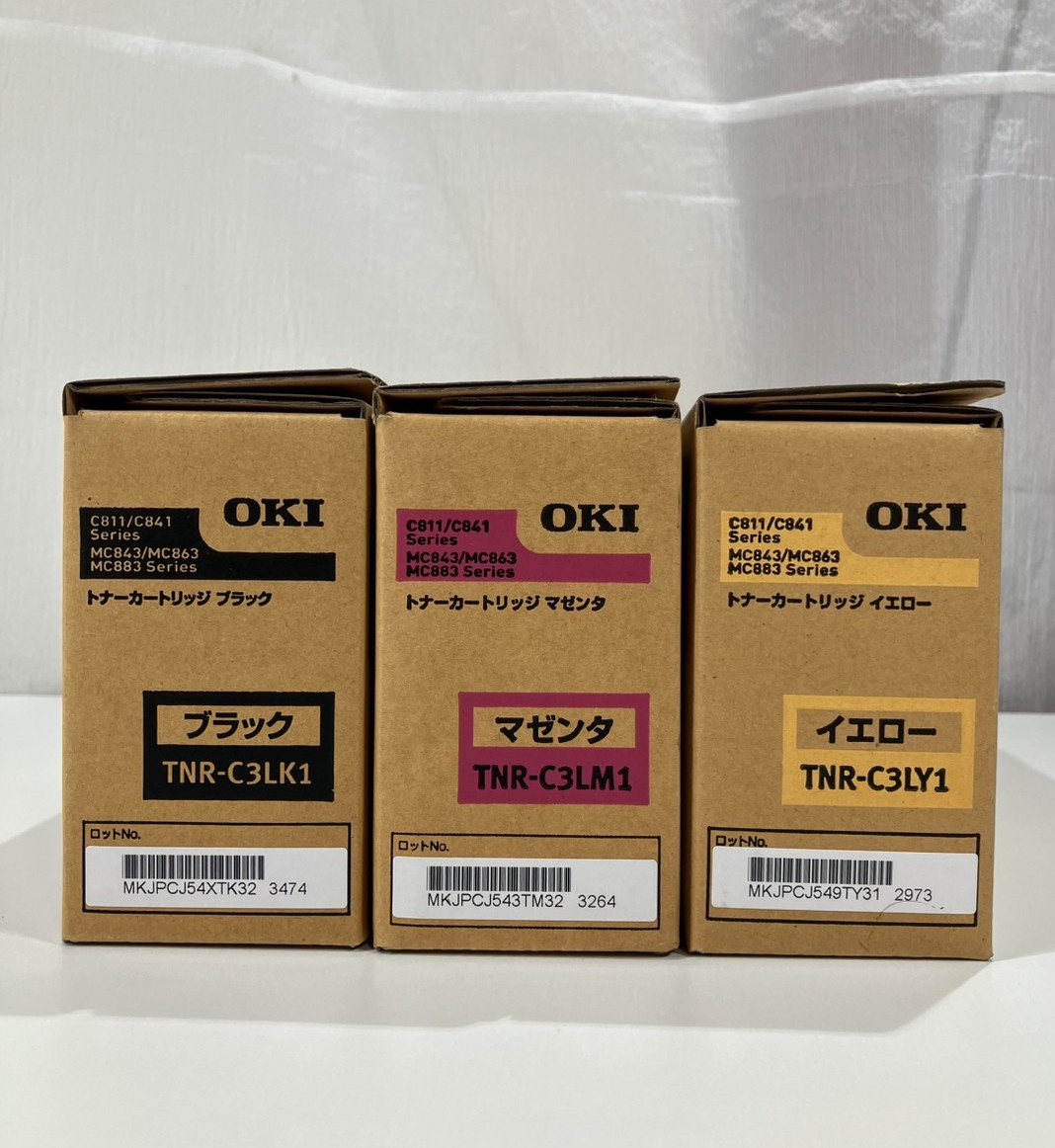 ?【買取実績】栃木県よりOKI(沖データ)純正トナー「TNR-C3L」3色を 